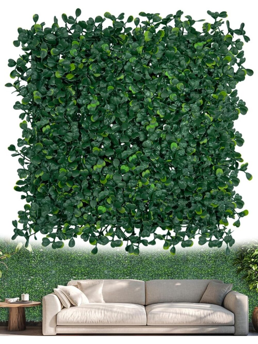 Artificial Grass Wall Greenery Backdrop, 10X10 in 6P 4.2 sqft